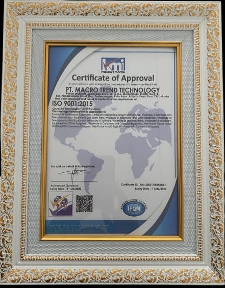 Certificate of Approval Quality Management system