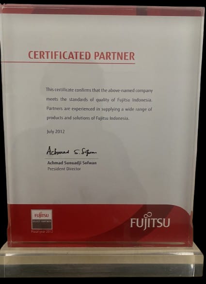 Certificate Patner Fujitsu